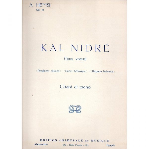 Kal Nidre (Alberto Hemsi)